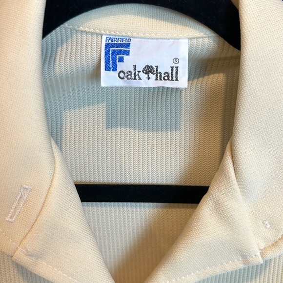 Vintage 70’s Fairfield Oak Tree yellow  button down shirt and dress suit size 2 - Picture 2 of 6